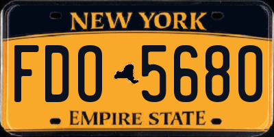 NY license plate FDO5680