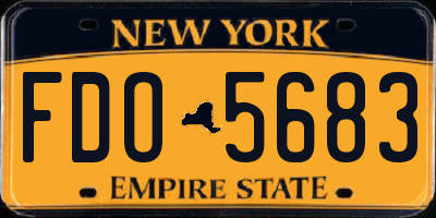 NY license plate FDO5683