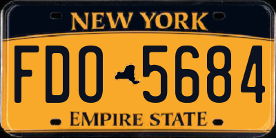 NY license plate FDO5684