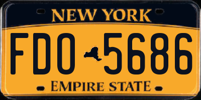 NY license plate FDO5686