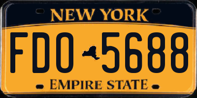 NY license plate FDO5688