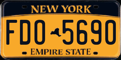 NY license plate FDO5690