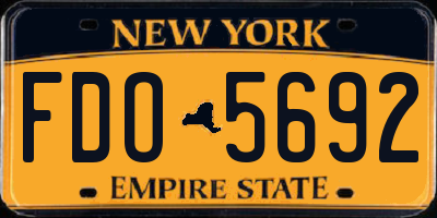 NY license plate FDO5692