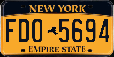 NY license plate FDO5694