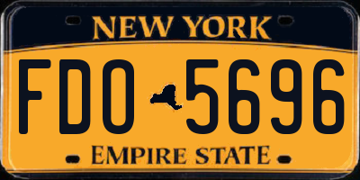 NY license plate FDO5696
