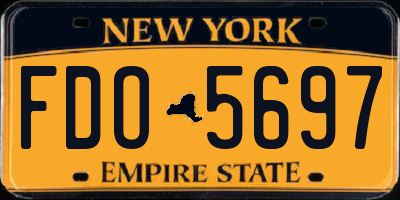 NY license plate FDO5697