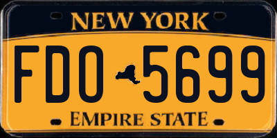 NY license plate FDO5699