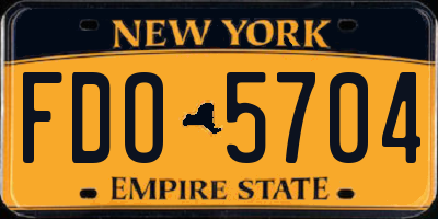NY license plate FDO5704