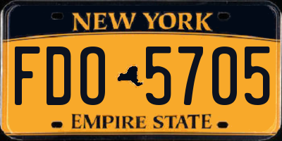 NY license plate FDO5705