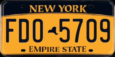 NY license plate FDO5709