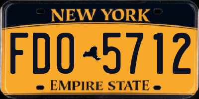 NY license plate FDO5712