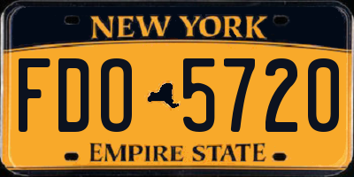 NY license plate FDO5720