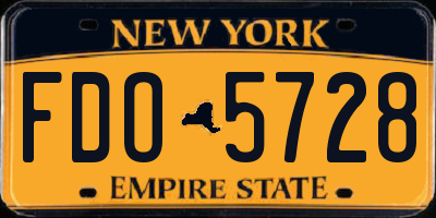 NY license plate FDO5728