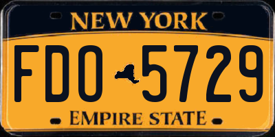 NY license plate FDO5729