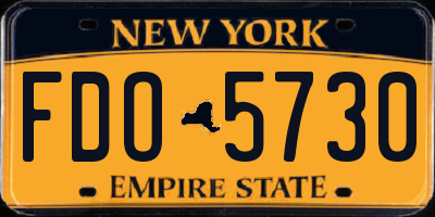 NY license plate FDO5730
