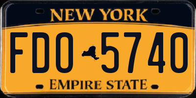 NY license plate FDO5740