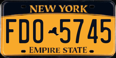 NY license plate FDO5745
