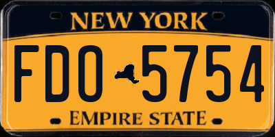 NY license plate FDO5754