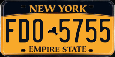 NY license plate FDO5755