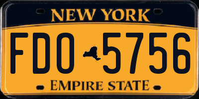 NY license plate FDO5756