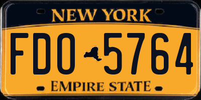 NY license plate FDO5764