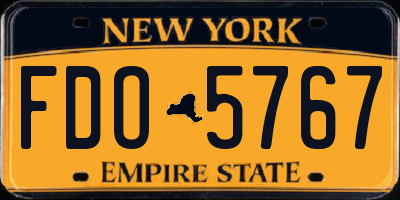 NY license plate FDO5767