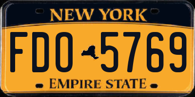 NY license plate FDO5769