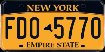 NY license plate FDO5770