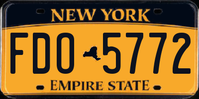 NY license plate FDO5772