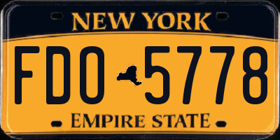 NY license plate FDO5778