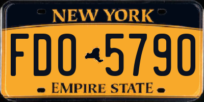NY license plate FDO5790