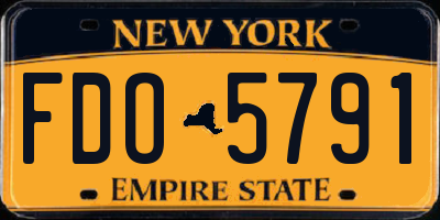 NY license plate FDO5791