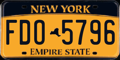 NY license plate FDO5796