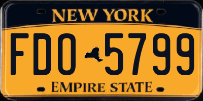 NY license plate FDO5799