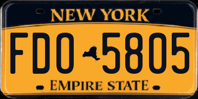 NY license plate FDO5805