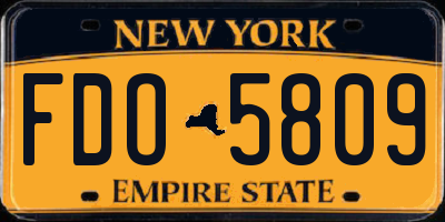 NY license plate FDO5809