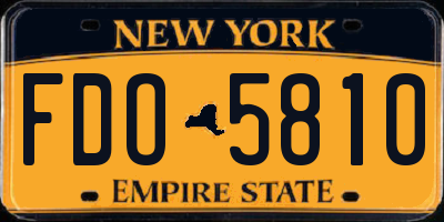 NY license plate FDO5810