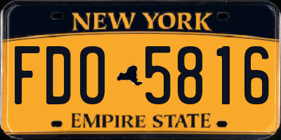 NY license plate FDO5816