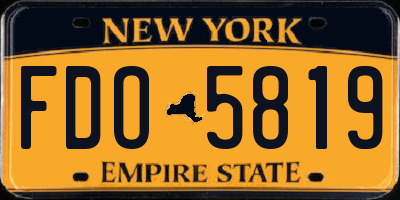 NY license plate FDO5819