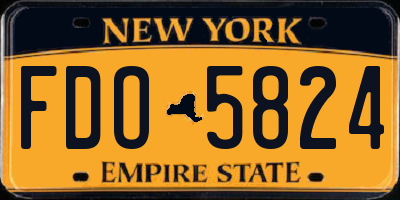 NY license plate FDO5824
