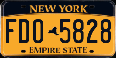 NY license plate FDO5828