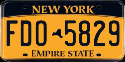 NY license plate FDO5829