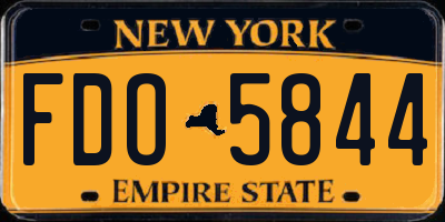 NY license plate FDO5844