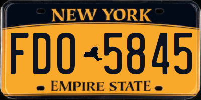 NY license plate FDO5845
