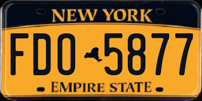 NY license plate FDO5877