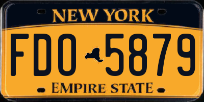 NY license plate FDO5879