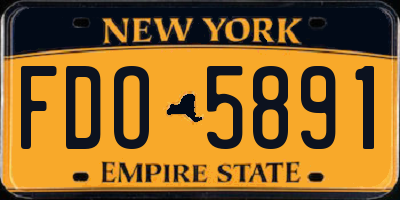 NY license plate FDO5891