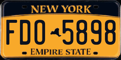 NY license plate FDO5898