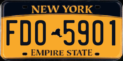 NY license plate FDO5901