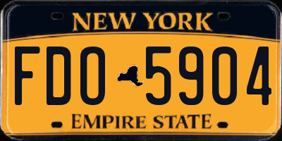 NY license plate FDO5904